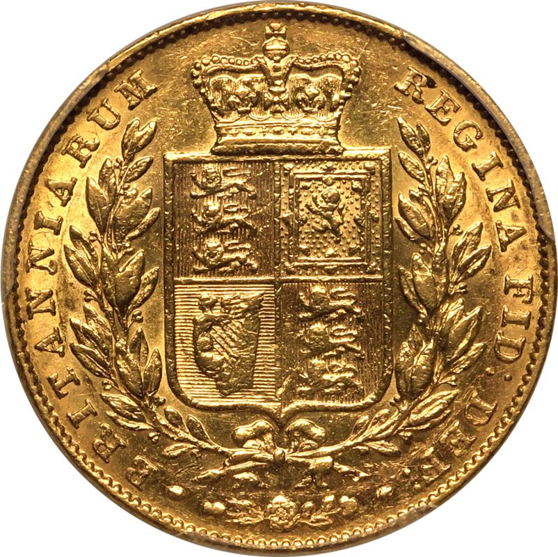 1846 Gold Sovereign Roman I PCGS AU50 - Bild 3 aus 5
