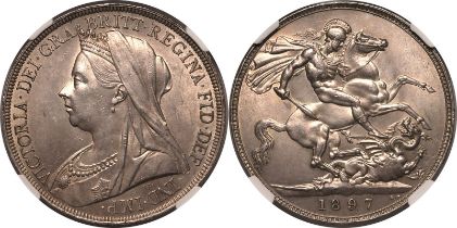 1897 Silver Crown LXI NGC MS 63