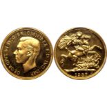 1937 Gold 2 Pounds (Double Sovereign) Proof PCGS PR66