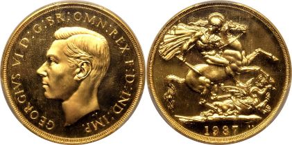 1937 Gold 2 Pounds (Double Sovereign) Proof PCGS PR66