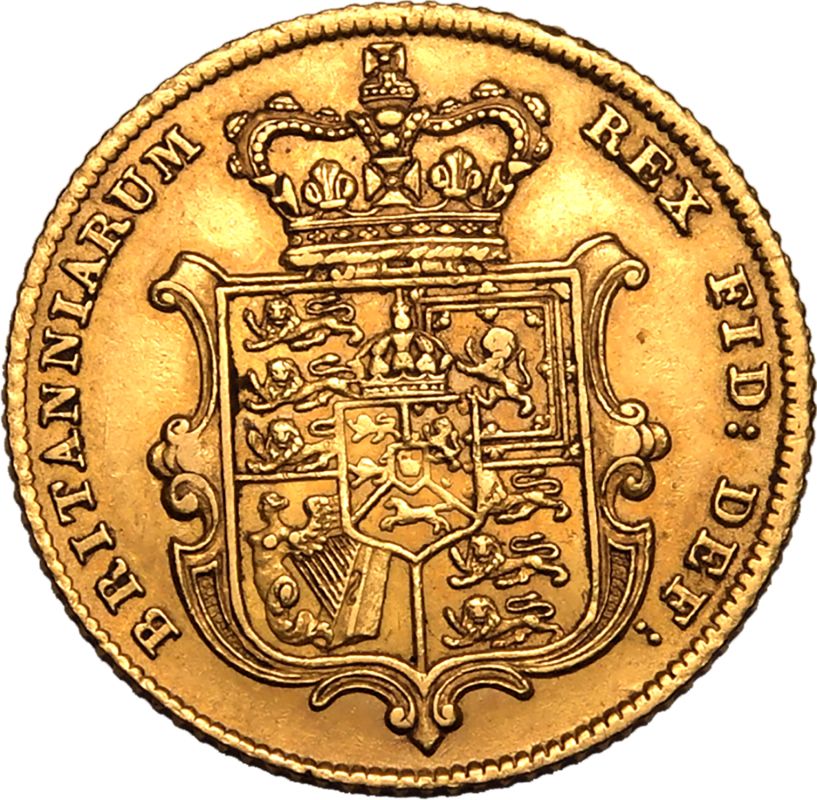 1828 Gold Half-Sovereign Good very fine, hairlines - Image 3 of 3