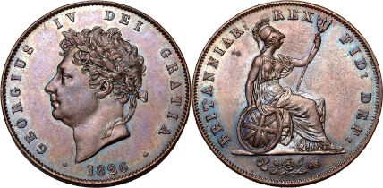 1826 Copper Halfpenny Extremely fine
