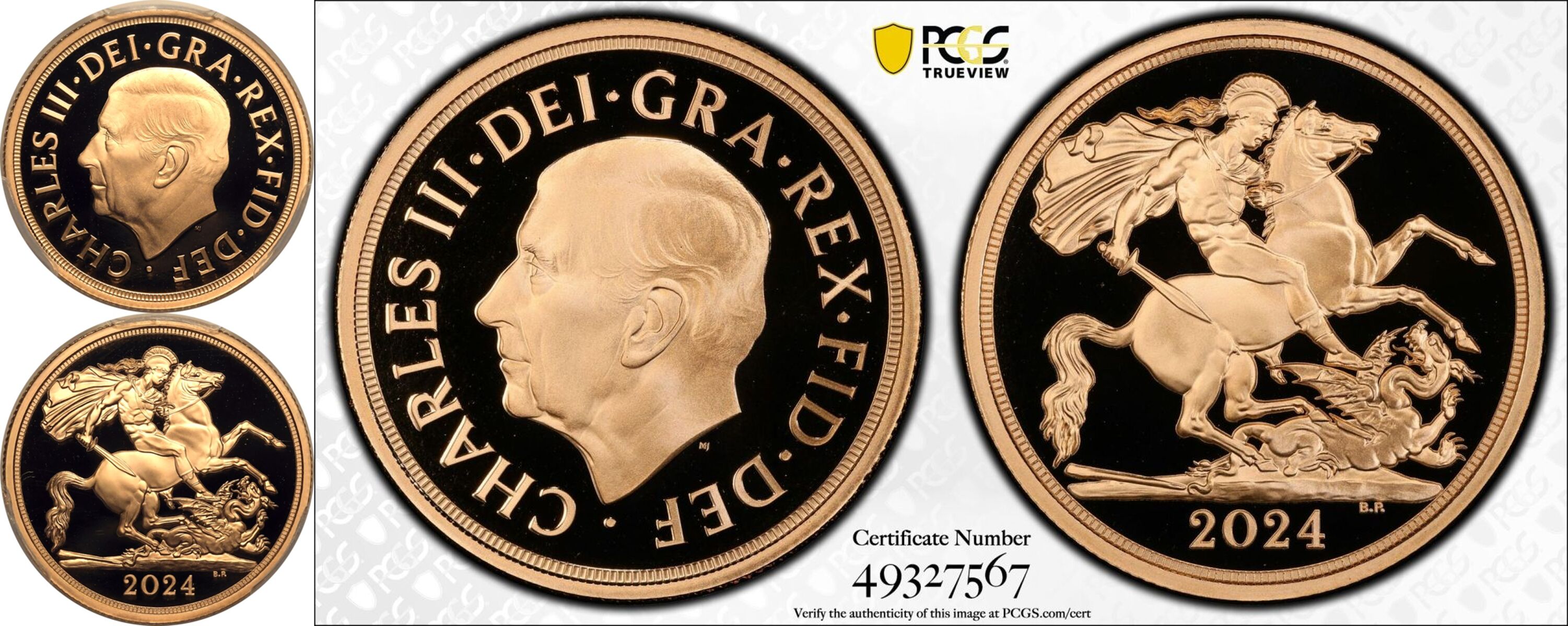 2024 Gold 2 Pounds (Double Sovereign) Proof PCGS PR70 DCAM - Bild 5 aus 5