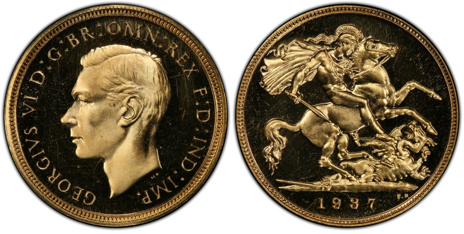 1937 Gold Half-Sovereign Proof PCGS PR65 CAM - Image 4 of 5