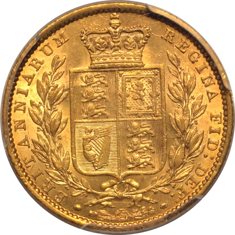 1849 Gold Sovereign PCGS AU58 - Image 3 of 3