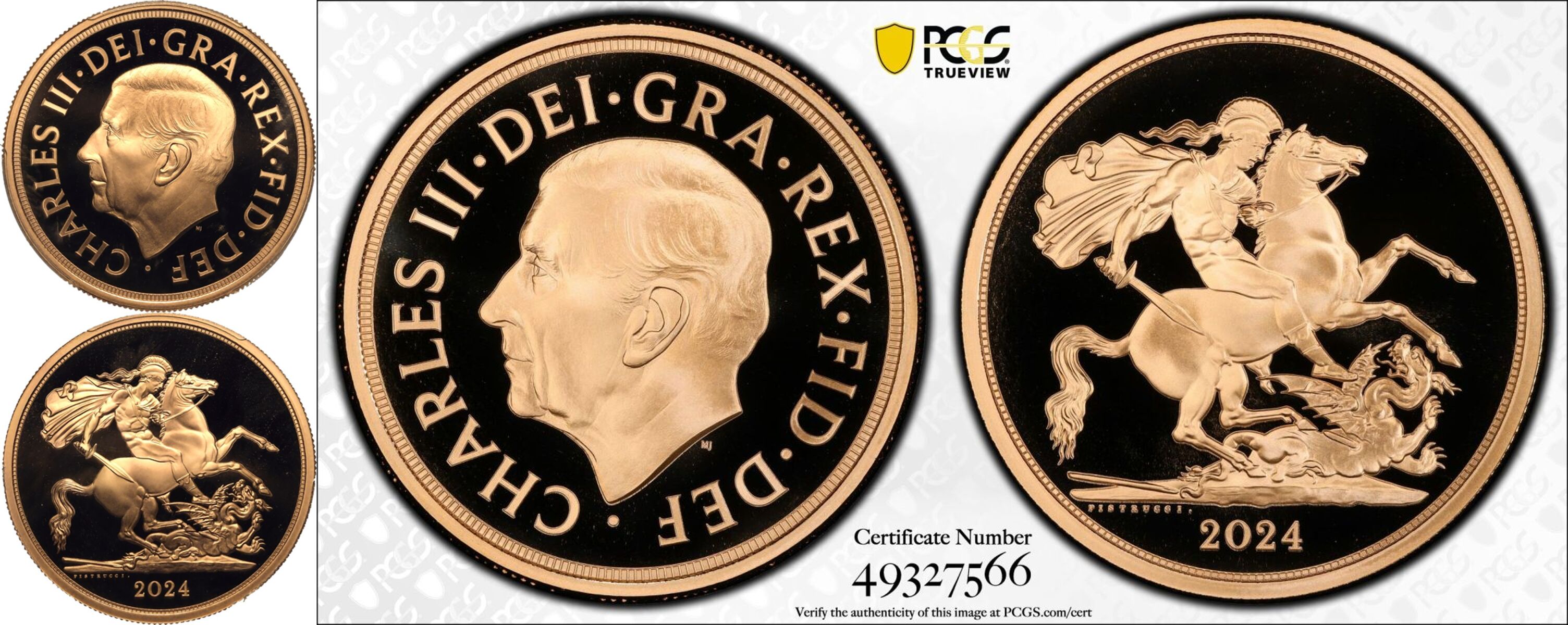 2024 Gold 5 Pounds (5 Sovereigns) Proof PCGS PR70 DCAM - Bild 5 aus 5