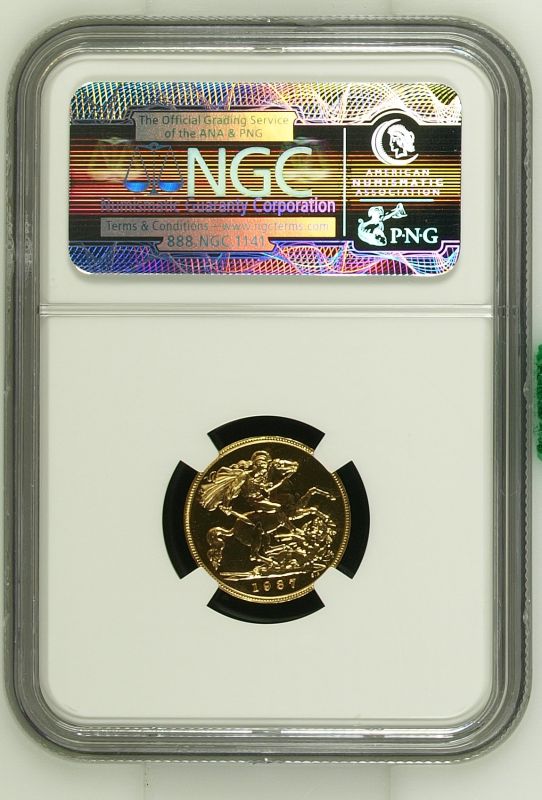 1937 Gold Half-Sovereign Proof NGC PF 65 - Image 6 of 7