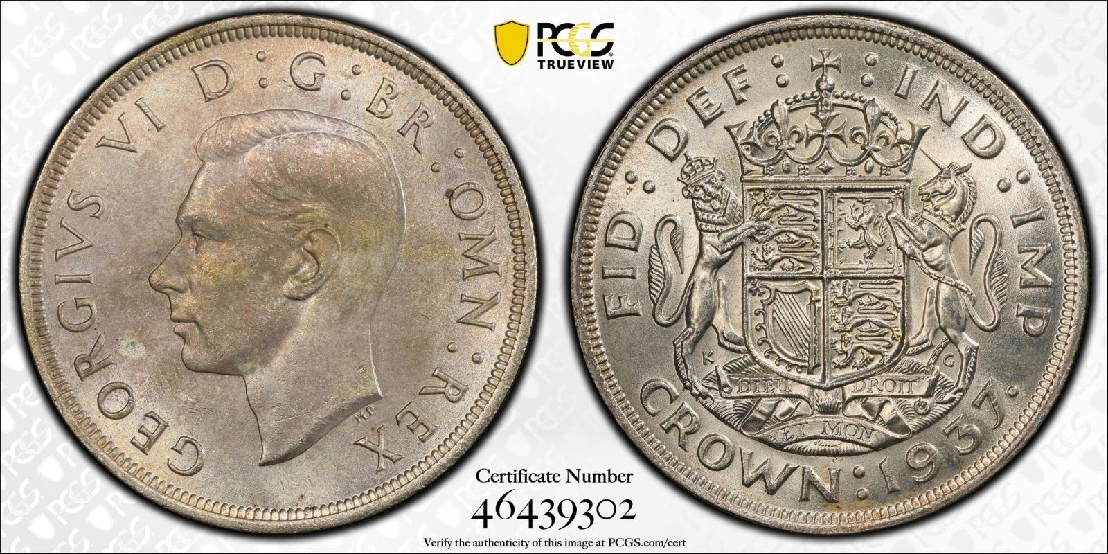 1937 Silver Crown PCGS MS63 - Bild 4 aus 5