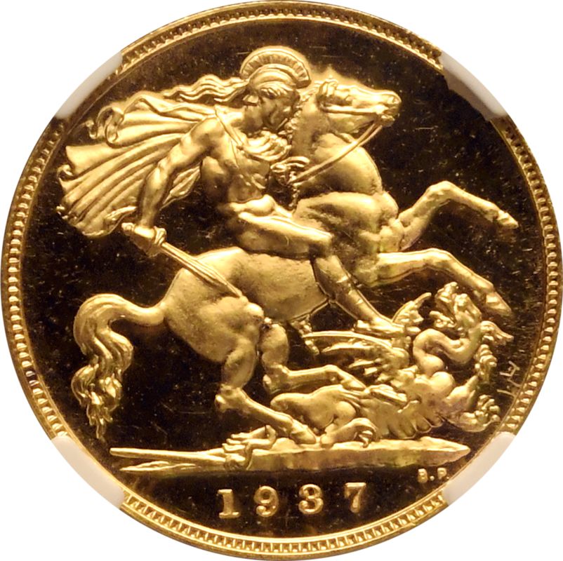 1937 Gold Half-Sovereign Proof NGC PF 66 CAMEO - Image 3 of 7