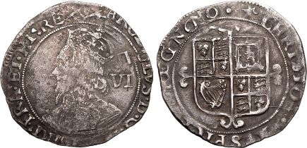 ND (1640-1641) Silver Sixpence Star 23 Fine