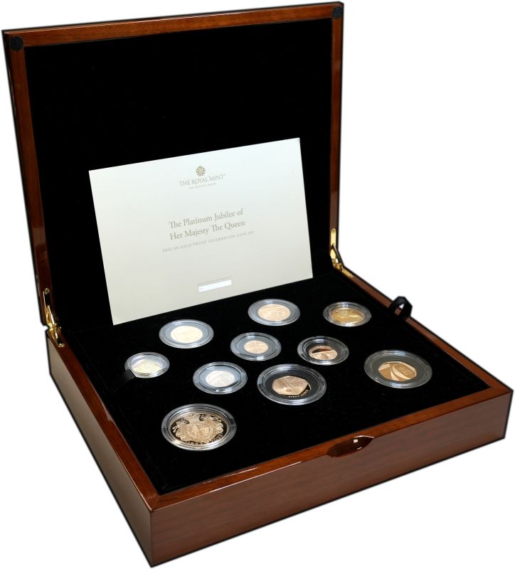 2022 Platinum Jubilee HM The Queen UK Gold Proof Celebration Coin Set Boxed & COA