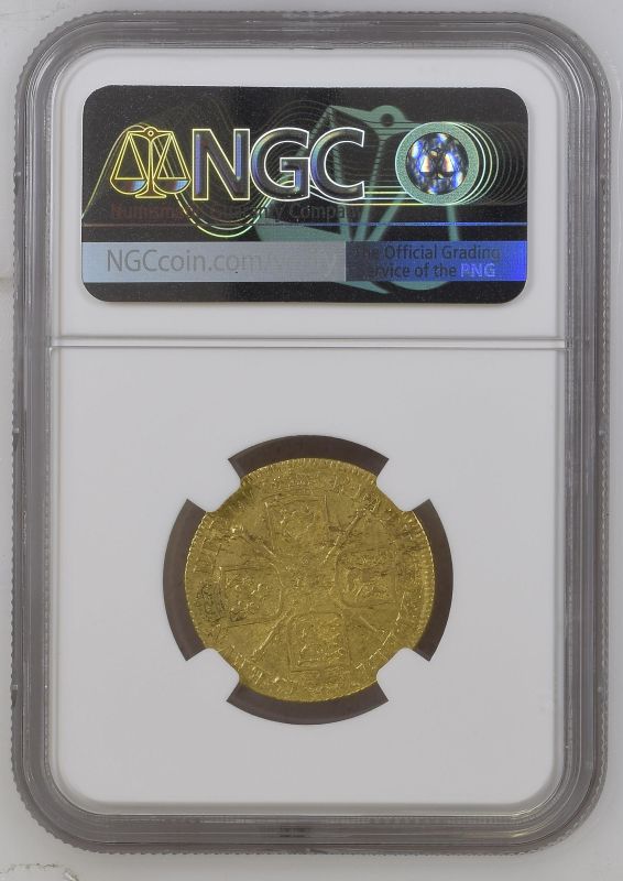 1715 Gold Guinea Second Head NGC VF 35 - Image 6 of 7