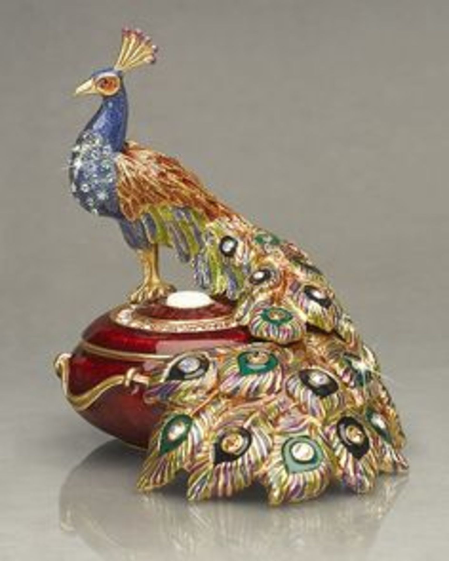 Saved Search Peacock vintage jewellery box