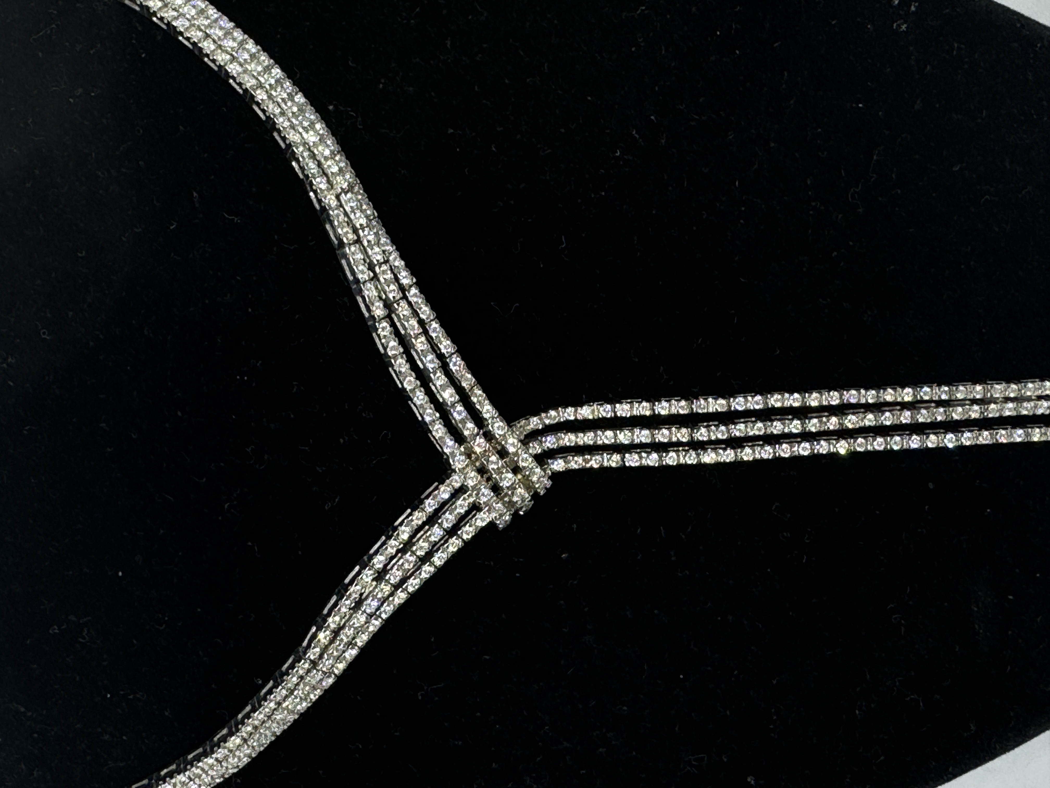 18K WHITE GOLD 4.50CT DIAMOND NECKLACE 47.94g APPR - Image 4 of 8