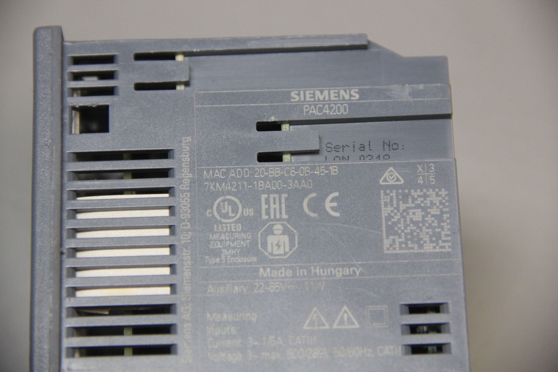 SIEMENS PAC4200 POWER METER - Image 5 of 5