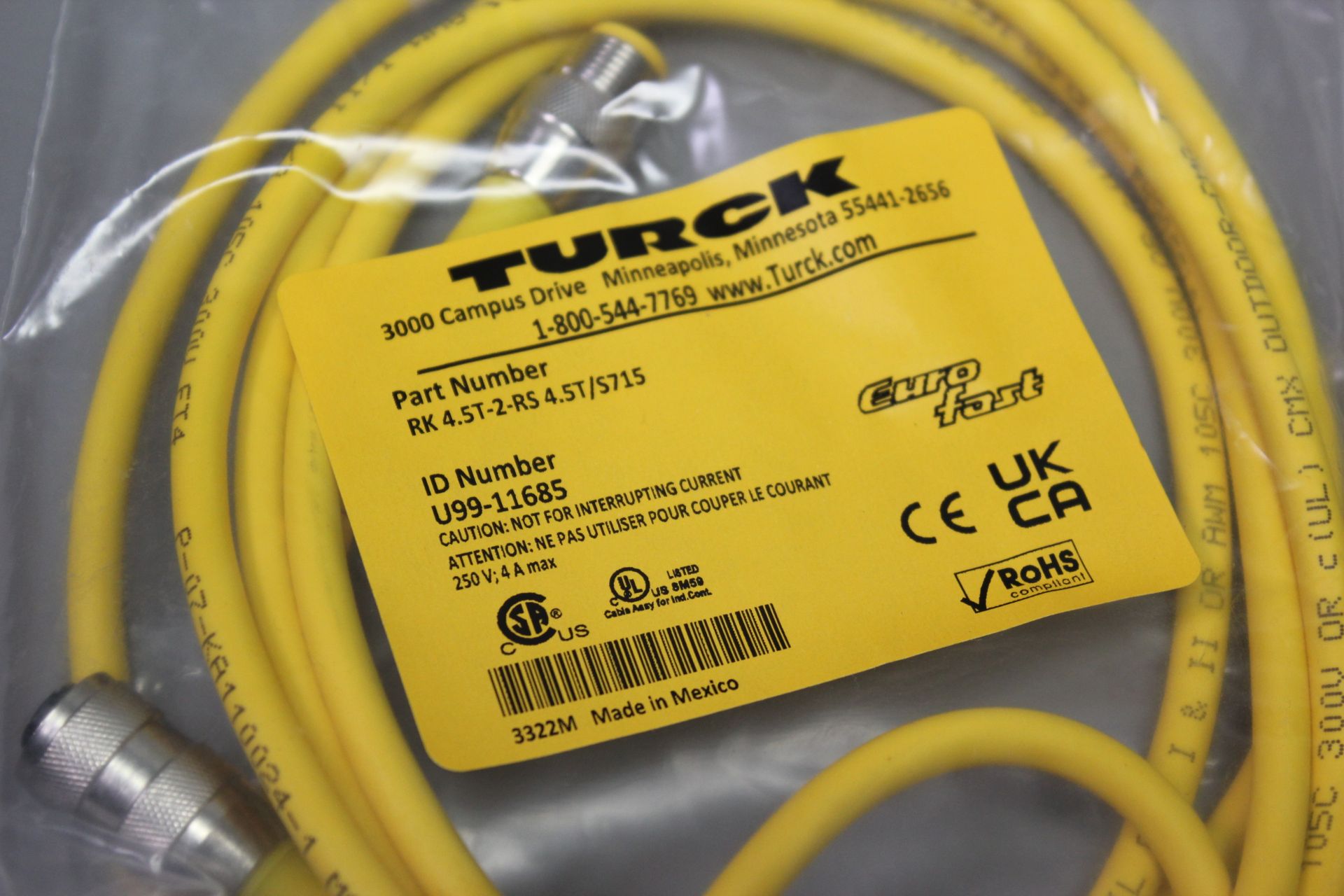 3 NEW TURCK CORDSETS - Image 2 of 3