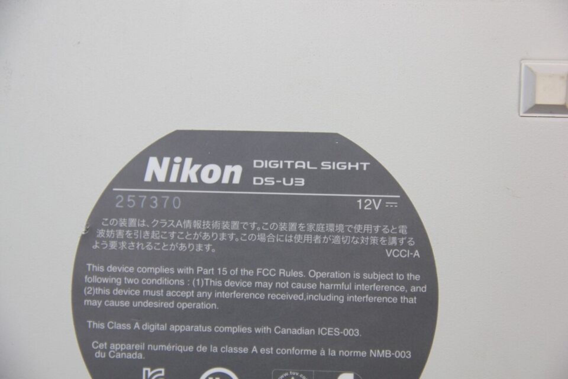 NIKON MICROSCOPE DIGITAL SIGHT CAMERA CONTROL UNIT - Image 5 of 6