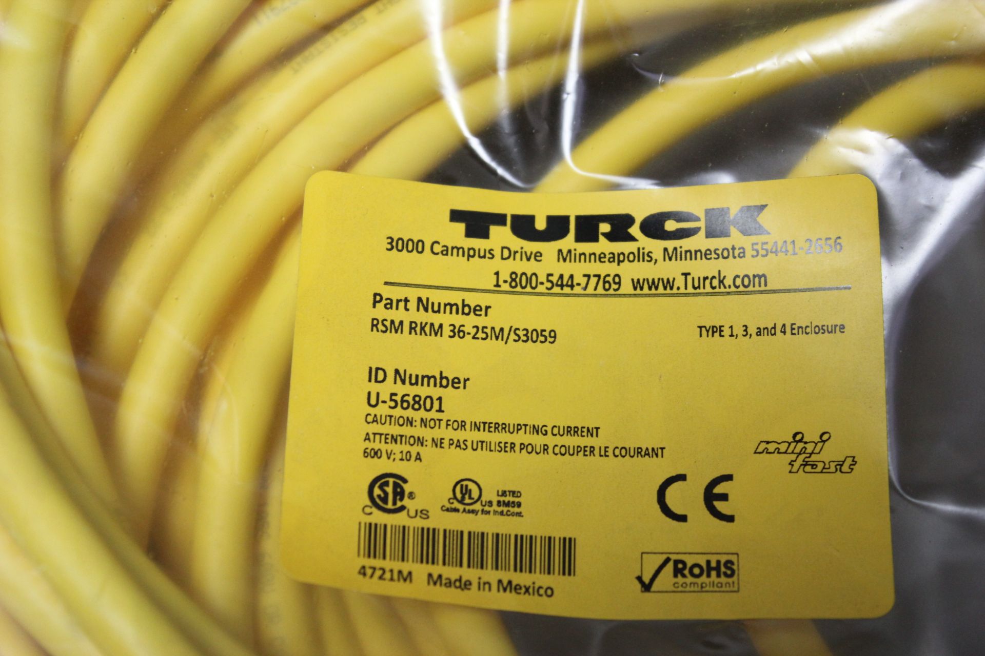 NEW TURCK SENSOR CABLE ASSEMBLY - Image 2 of 2