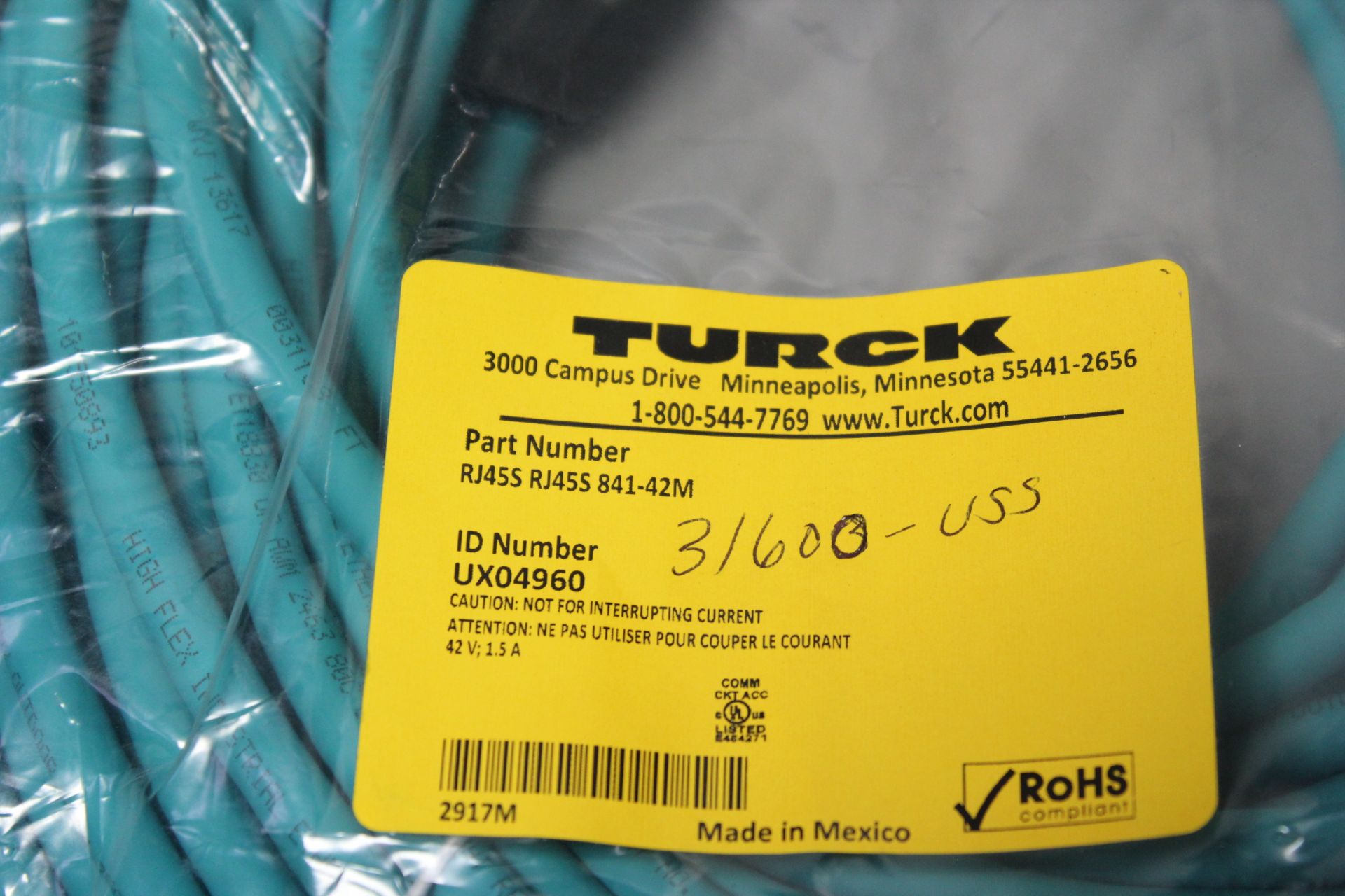 NEW TURCK RJ45 CABLE ASSMEBLY - Image 2 of 3