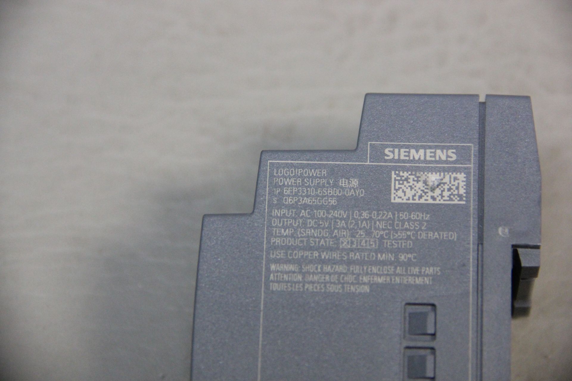 SIEMENS LOGO! POWER SUPPLY - Image 2 of 3