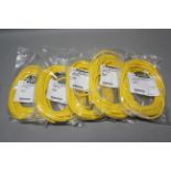 5 NEW TURCK SENSOR CABLE ASSEMBLIES