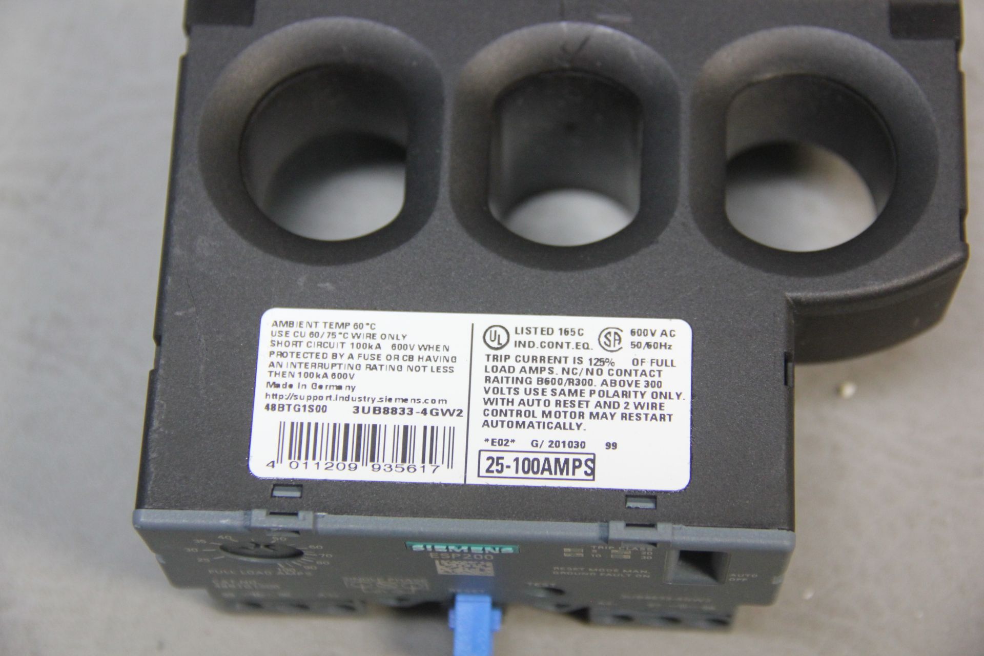 UNUSED SIEMENS SOLID STATE OVERLOAD RELAY - Image 4 of 4