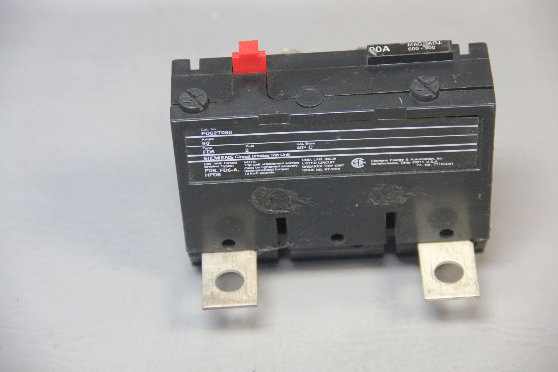 SIEMENS 90A CIRCUIT BREAKER TRIP UNIT