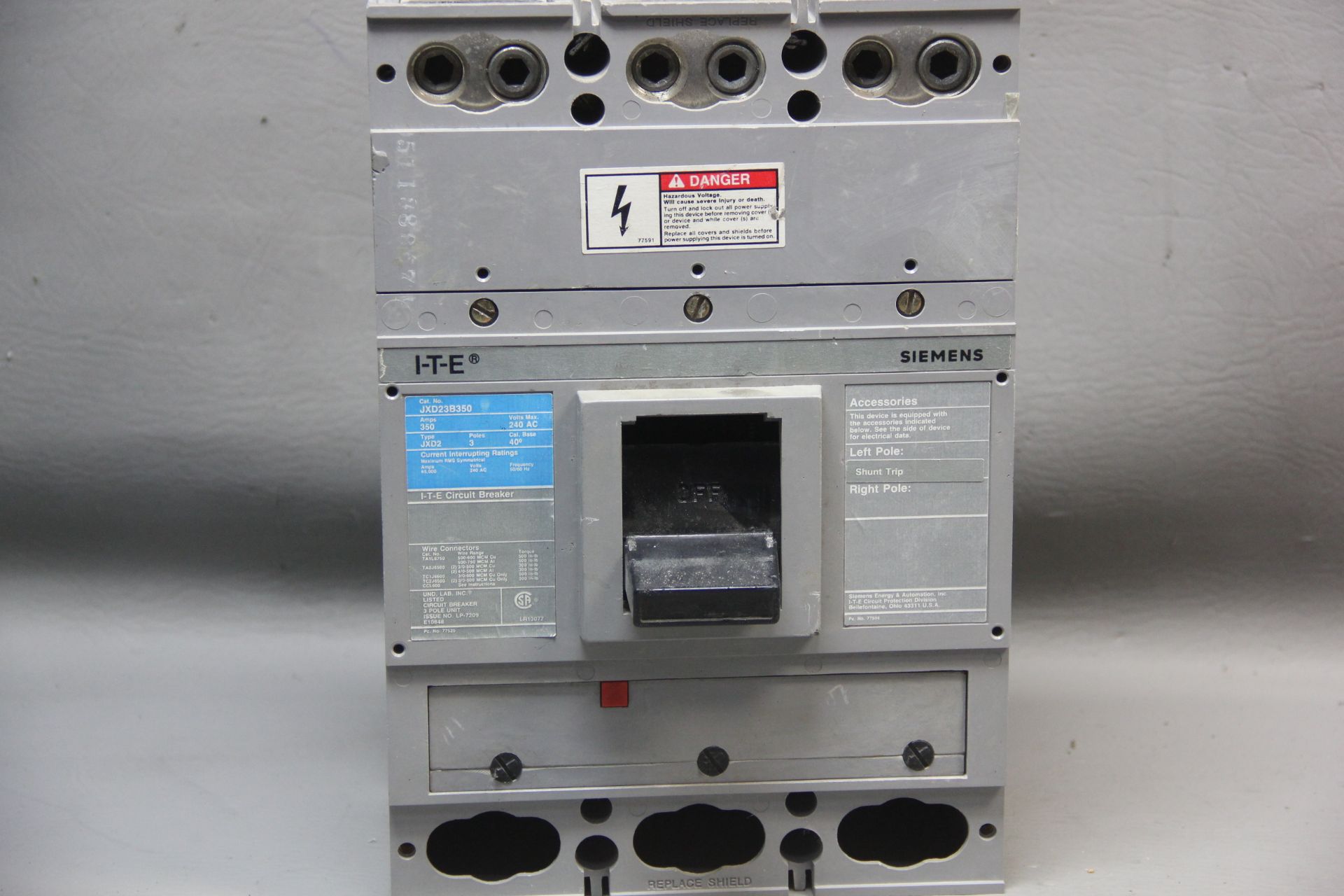 SIEMENS ITE 350A 3 POLE CIRCUIT BREAKER - Image 4 of 7