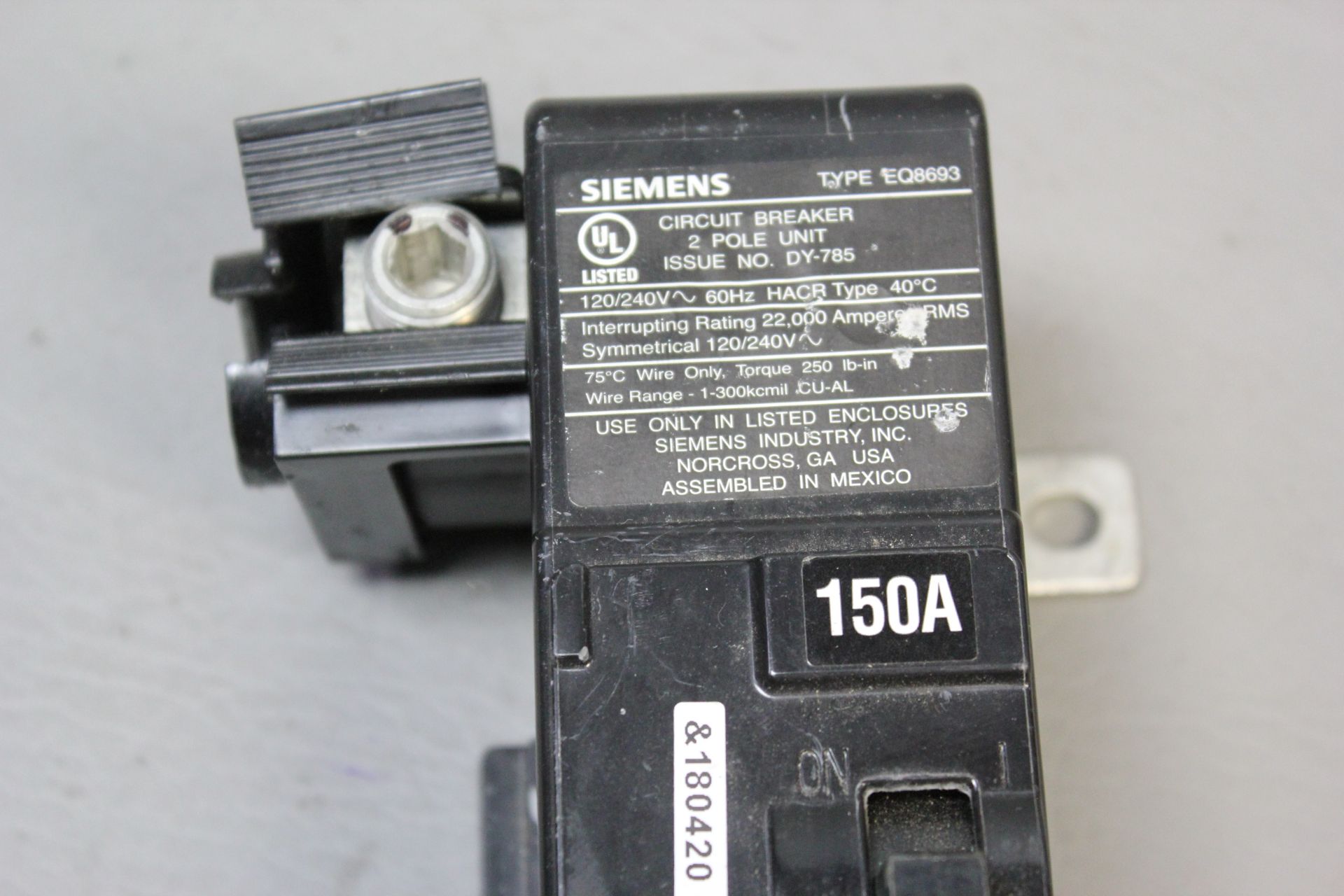 SIEMENS 150A CIRCUIT BREAKER - Image 4 of 4