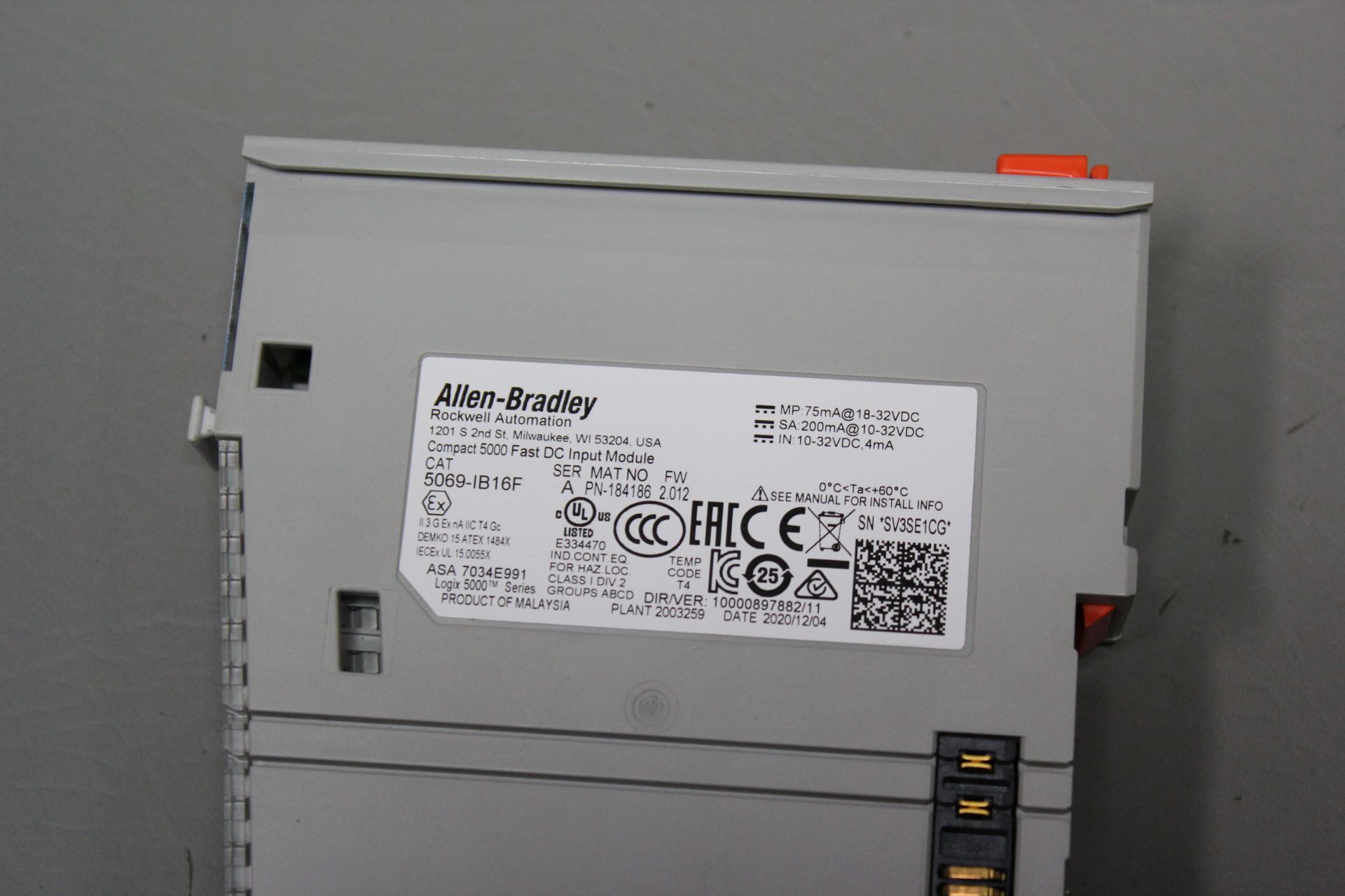 ALLEN BRADLEY COMPACT 5000 FAST INPUT PLC MODULE - Image 4 of 5