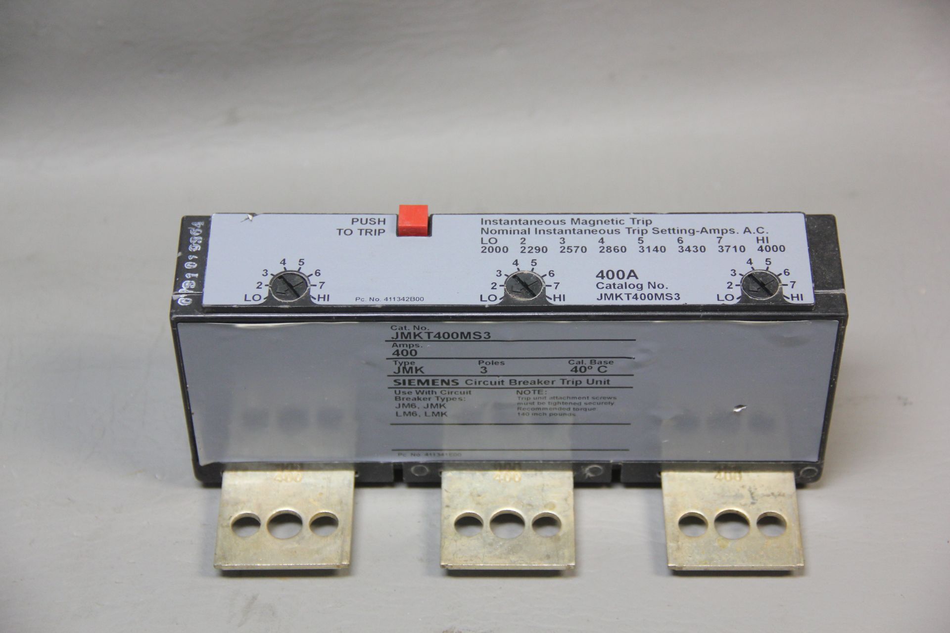 SIEMENS 400A CIRCUIT BREAKER TRIP UNIT