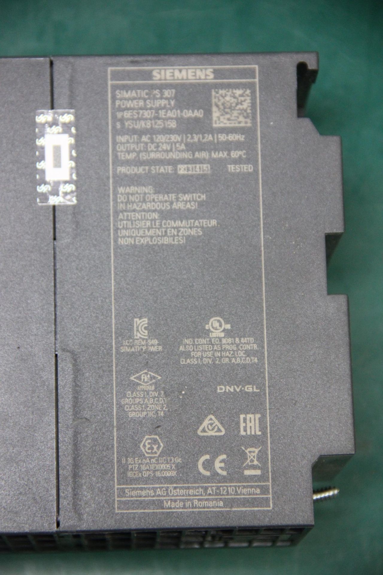 SIEMENS SIMATIC PS 307 POWER SUPPLY - Image 2 of 3