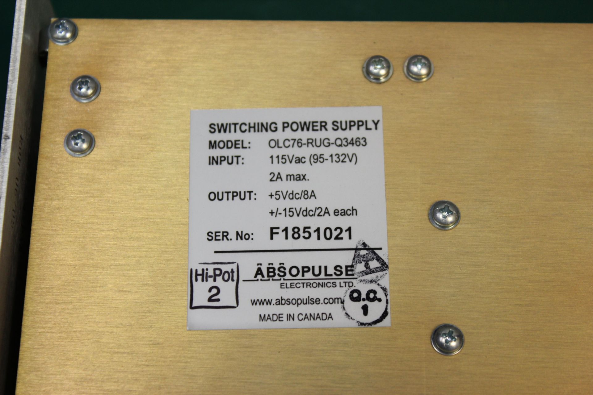 ABSOPULSE SWITCHING POWER SUPPLY - Image 3 of 3