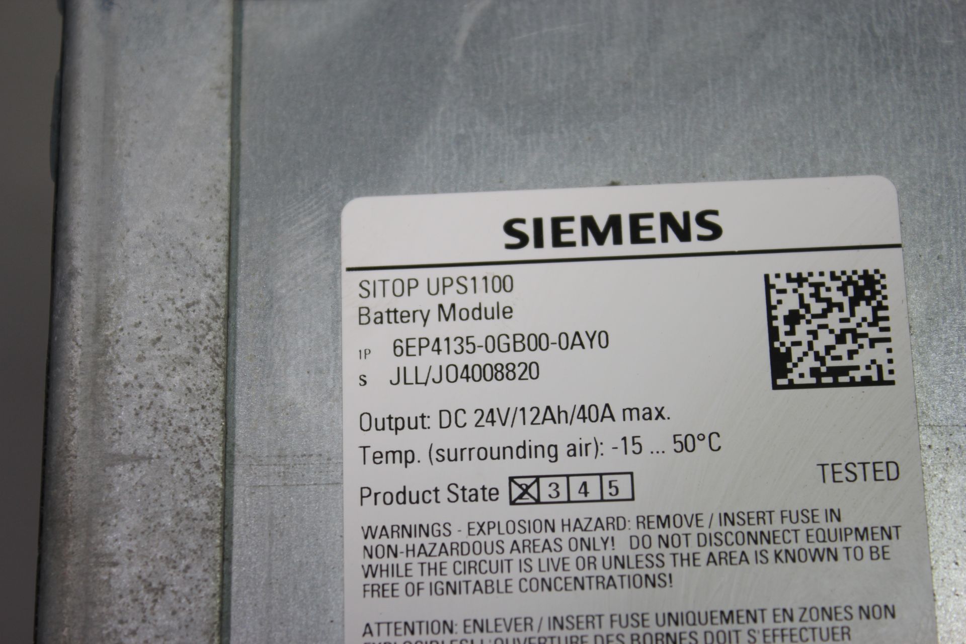 SIEMENS SITOP BATTERY MODULE - Image 3 of 3