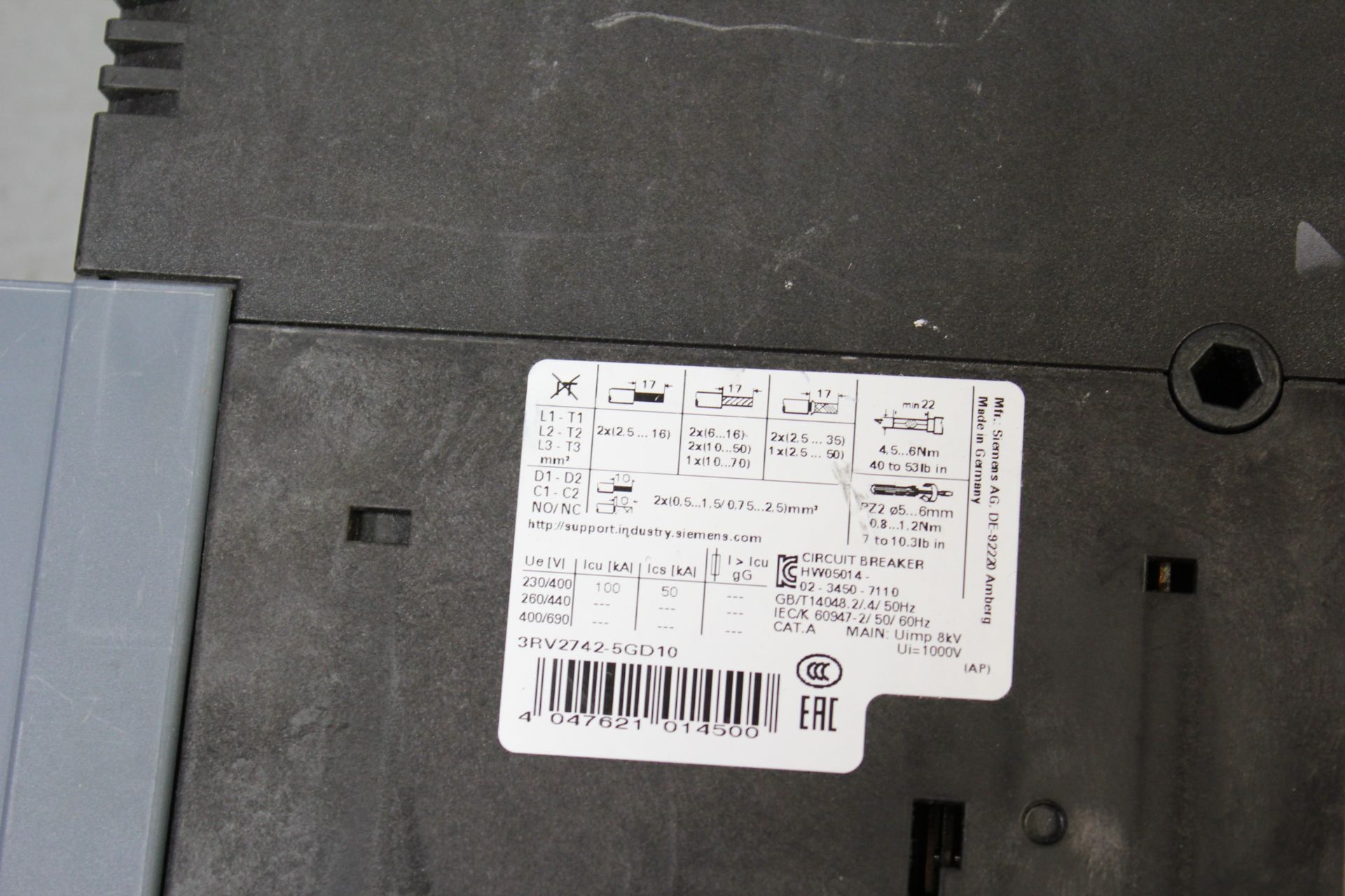 SIEMENS SIRIUS SYSTEM PROTECTION CIRCUIT BREAKER - Image 4 of 4