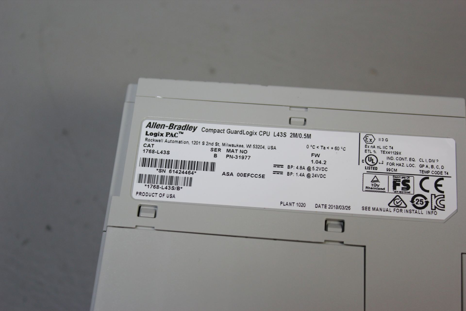 ALLEN BRADLEY COMPACT GUARDLOGIX SAFETY CPU - Image 6 of 8