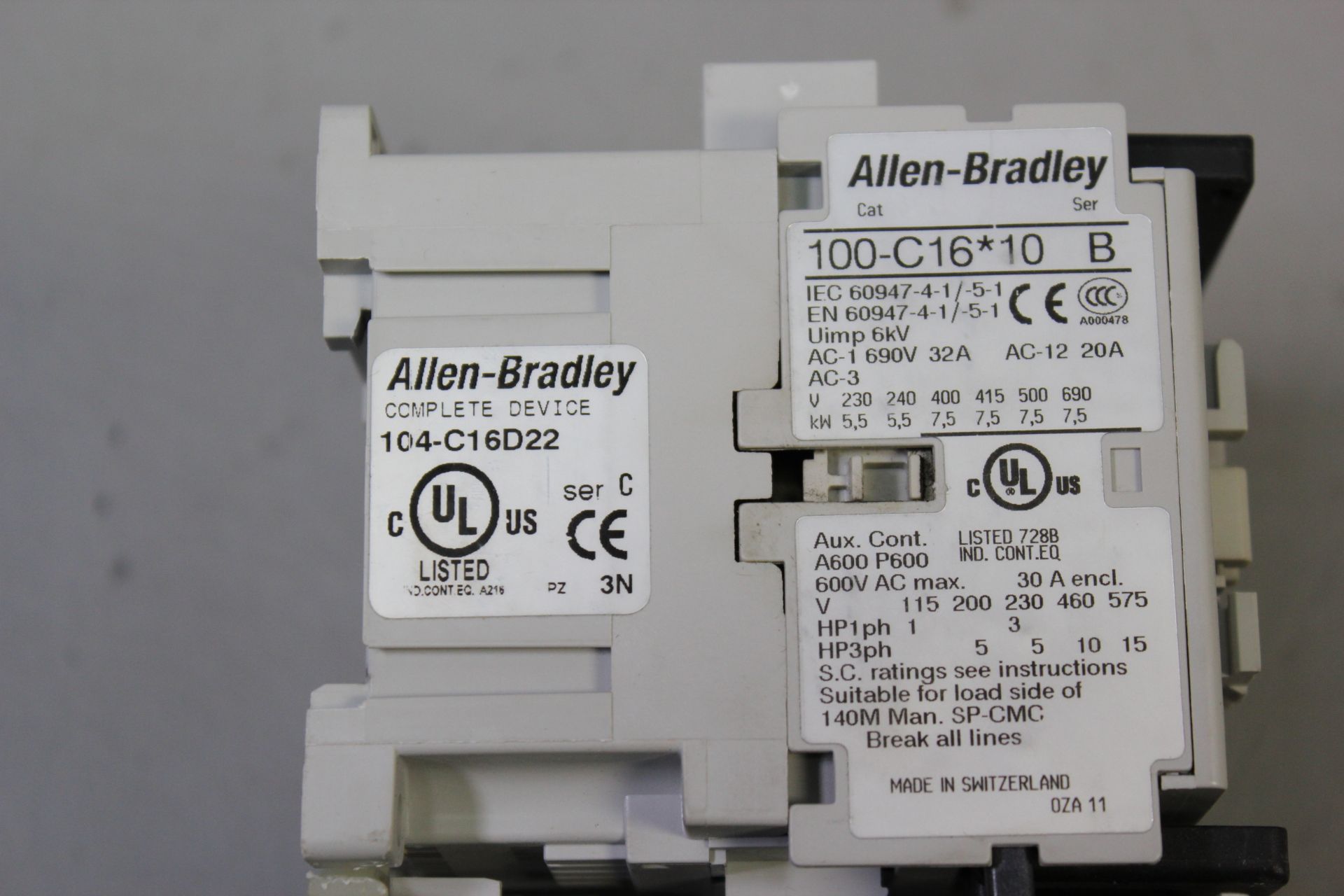 ALLEN BRADLEY REVERSING CONTACTOR WITH OVERLOAD RELAY - Image 4 of 5