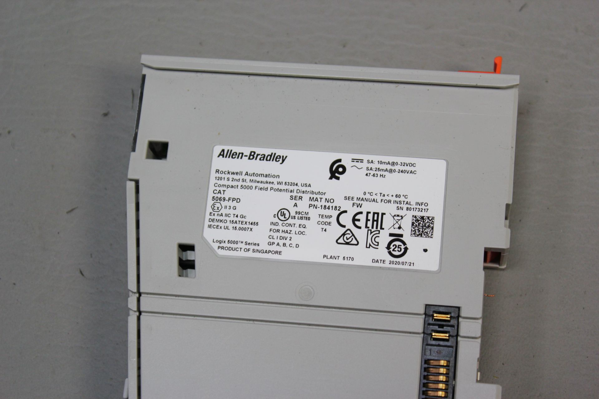 ALLEN BRADLEY COMPACT 5000 FIELD POTENTIAL DISTRIBUTOR PLC MODULE - Image 4 of 4