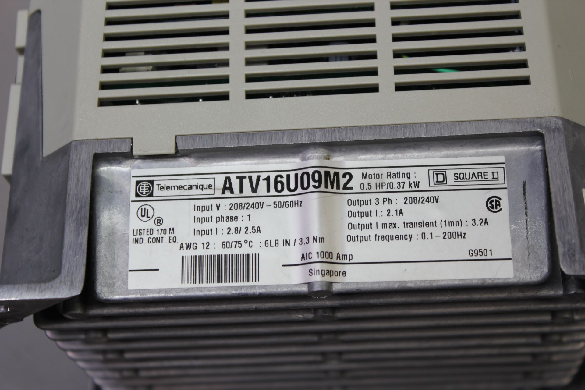 TELEMECANIQUE ALTIVAR 16 0.5HP AC DRIVE - Image 4 of 4
