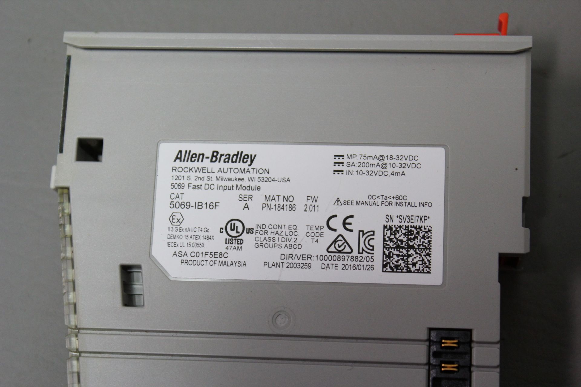 ALLEN BRADLEY COMPACT 5000 FAST INPUT PLC MODULE - Image 4 of 5
