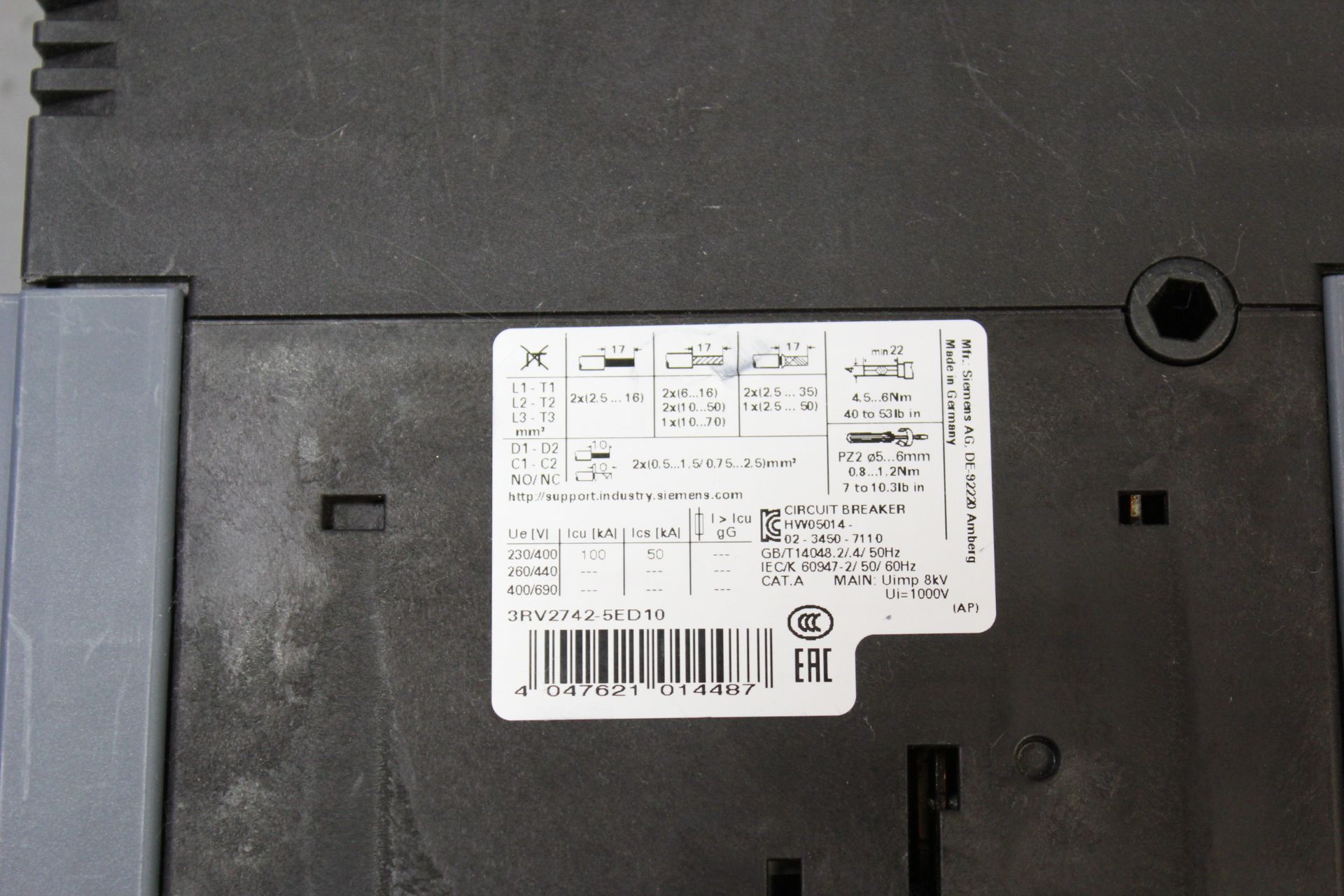 SIEMENS SIRIUS SYSTEM PROTECTION CIRCUIT BREAKER - Image 6 of 6