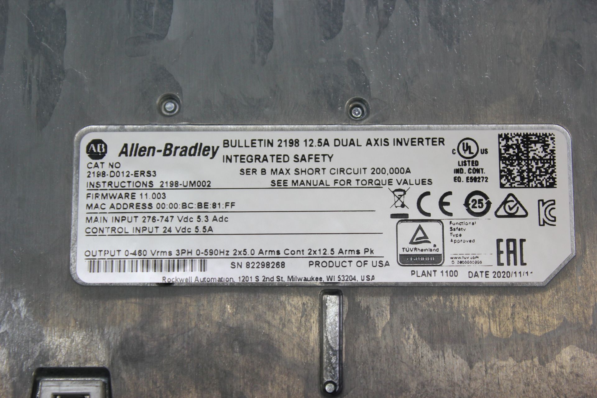 ALLEN BRADLEY KINETIX 5700 DUAL AXIS INVERTER - Image 7 of 7