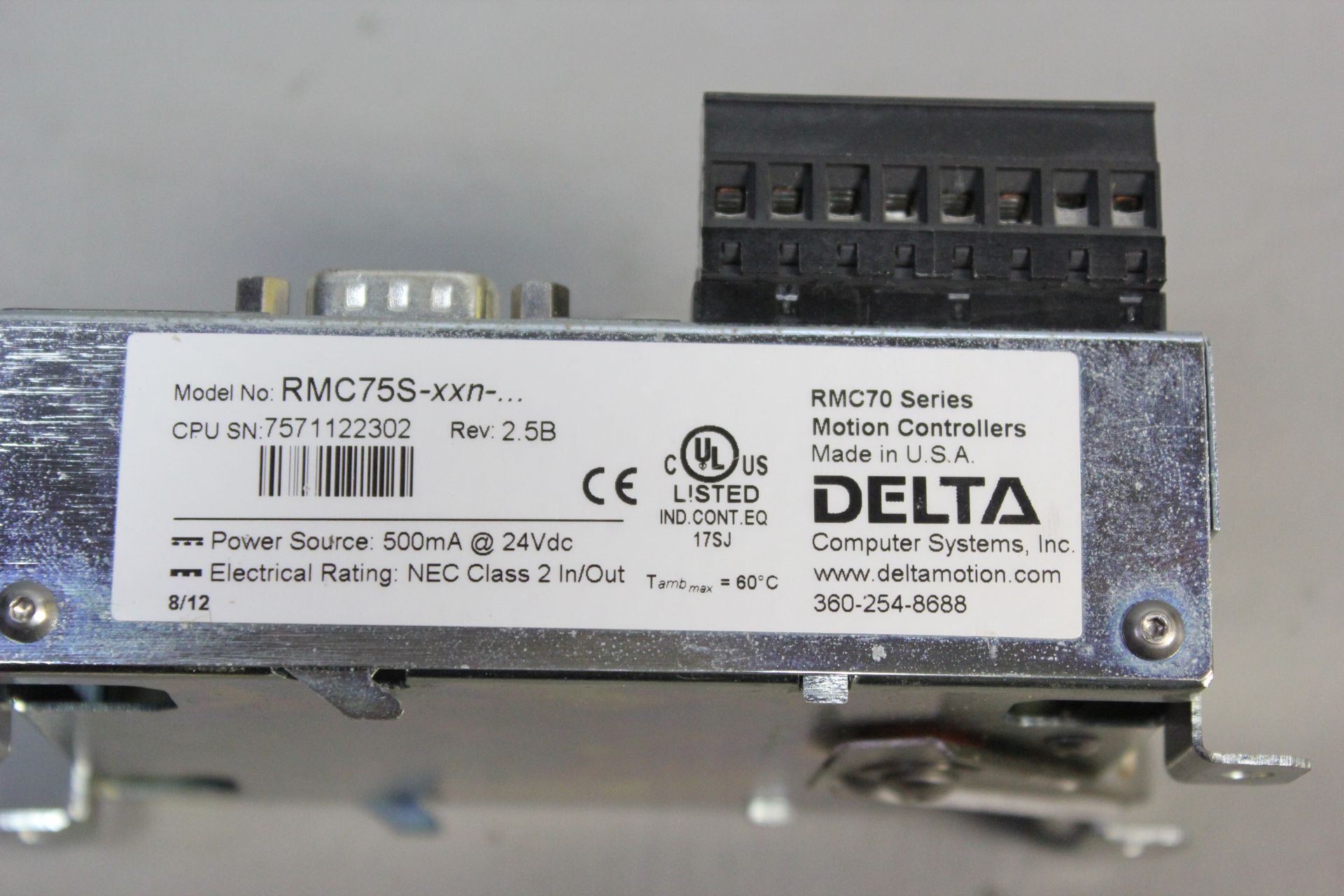 DELTA MOTION CONTROL CPU MODULE WITH 1 AXIS QUADRATURE MODULE - Image 5 of 5