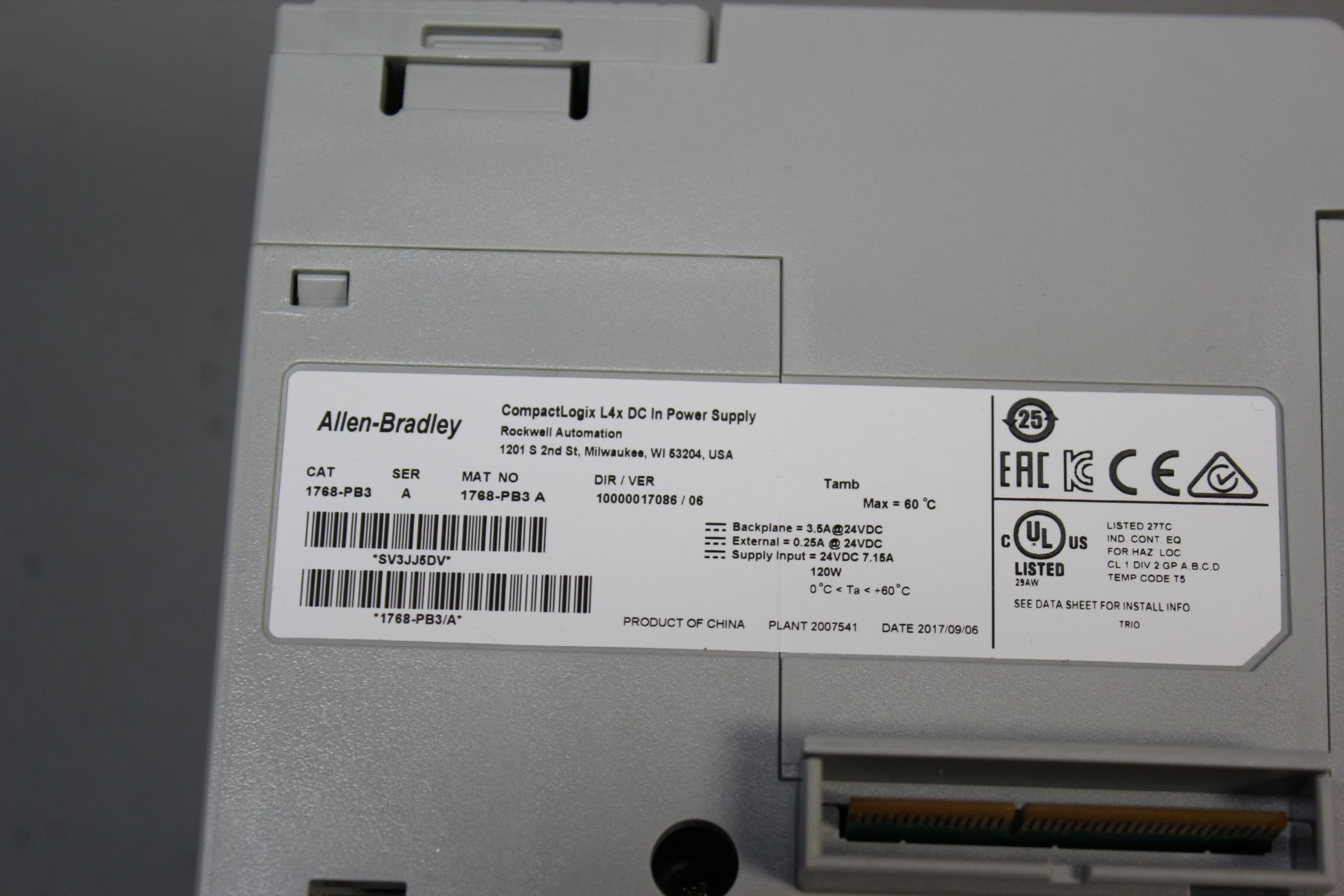 ALLEN BRADLEY COMPACTLOGIX PLC POWER SUPPLY - Image 4 of 4