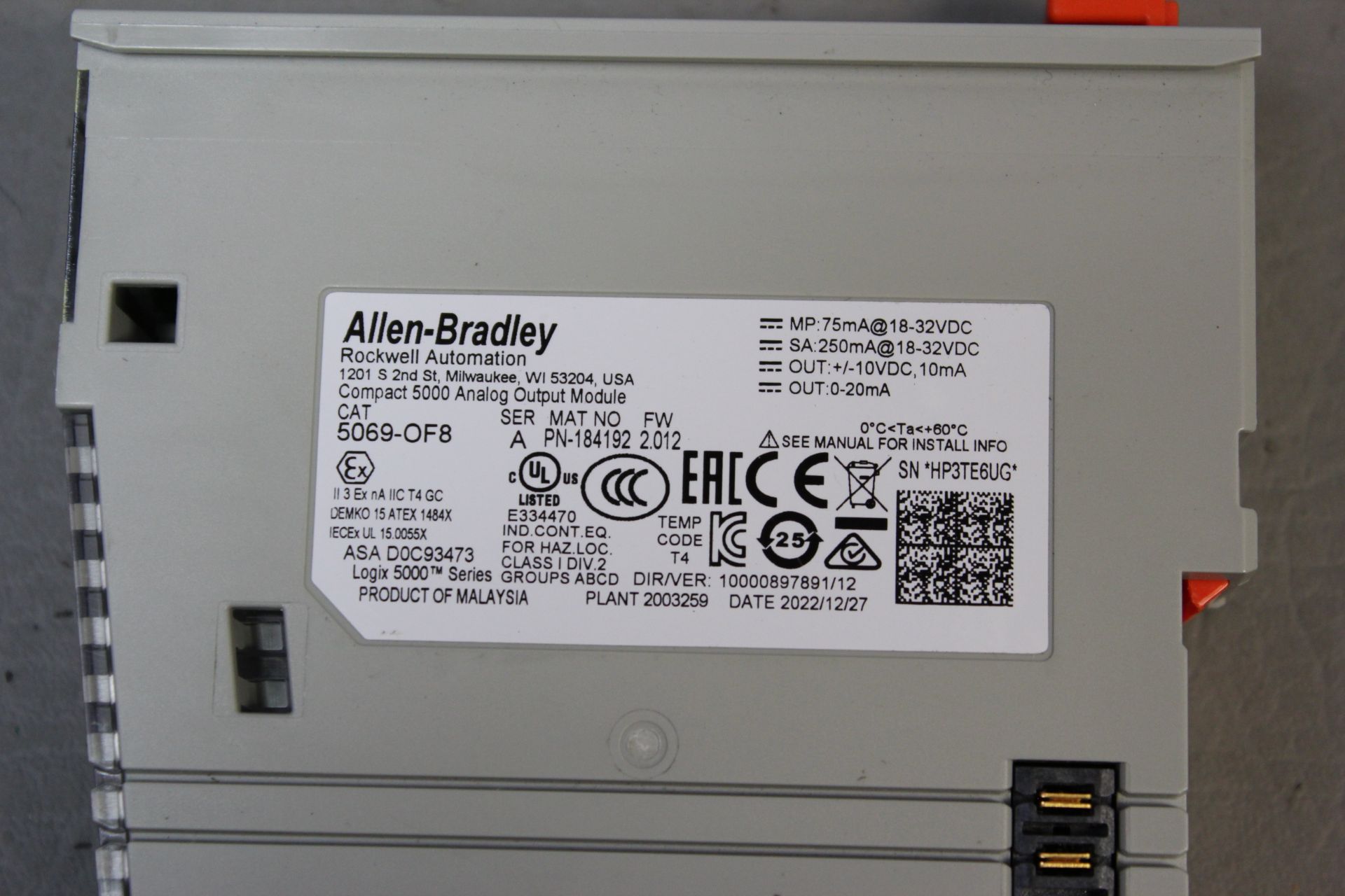 ALLEN BRADLEY COMPACT 5000 PLC MODULE - Image 4 of 4