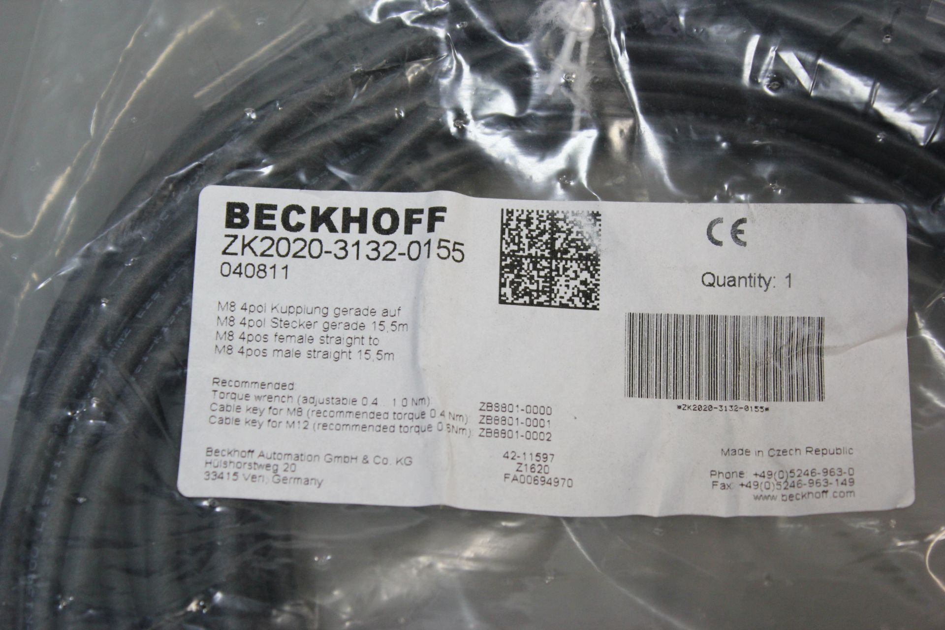 NEW BECKHOFF CABLE ASSEMBLY - Image 2 of 2