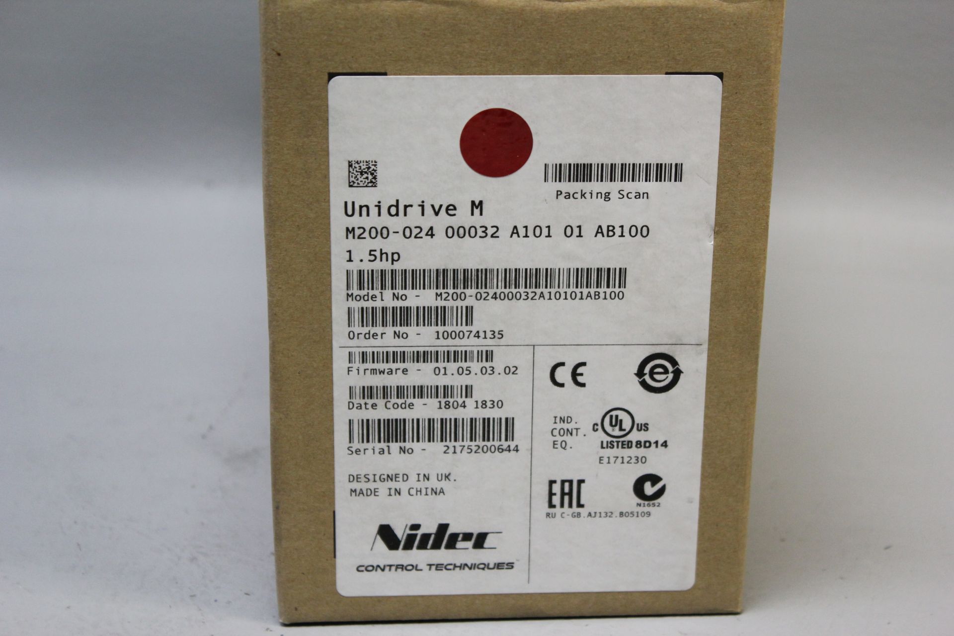 NEW NIDEC EMERSON UNIDRIVE M 105HP DRIVE - Image 2 of 7