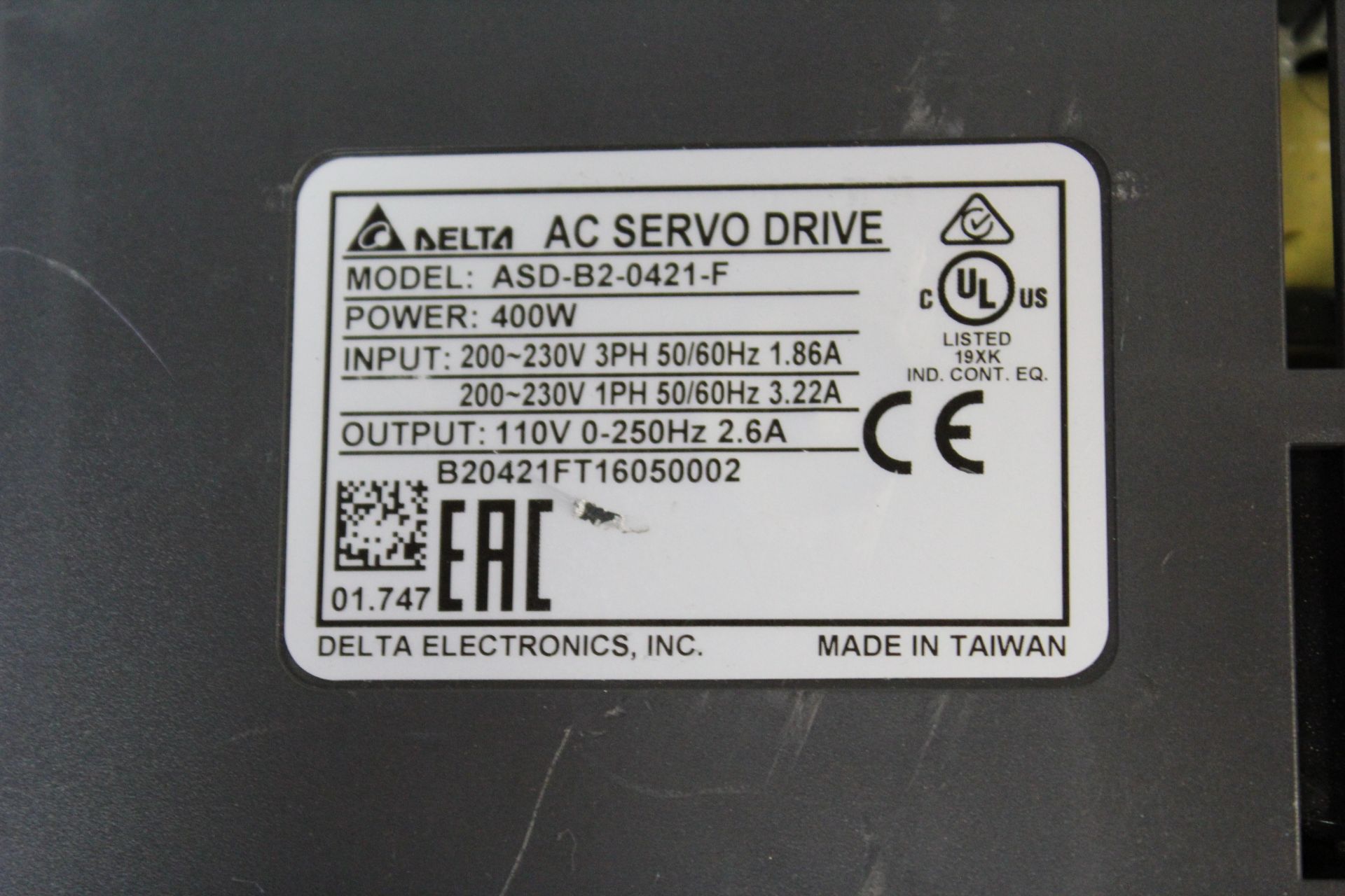 DELTA AC SERVO DRIVE - Image 3 of 3