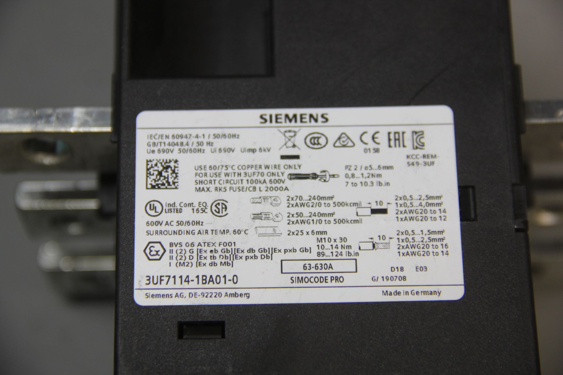 SIEMENS CURRENT/VOLTAGE MEASURING MODULE - Image 4 of 5