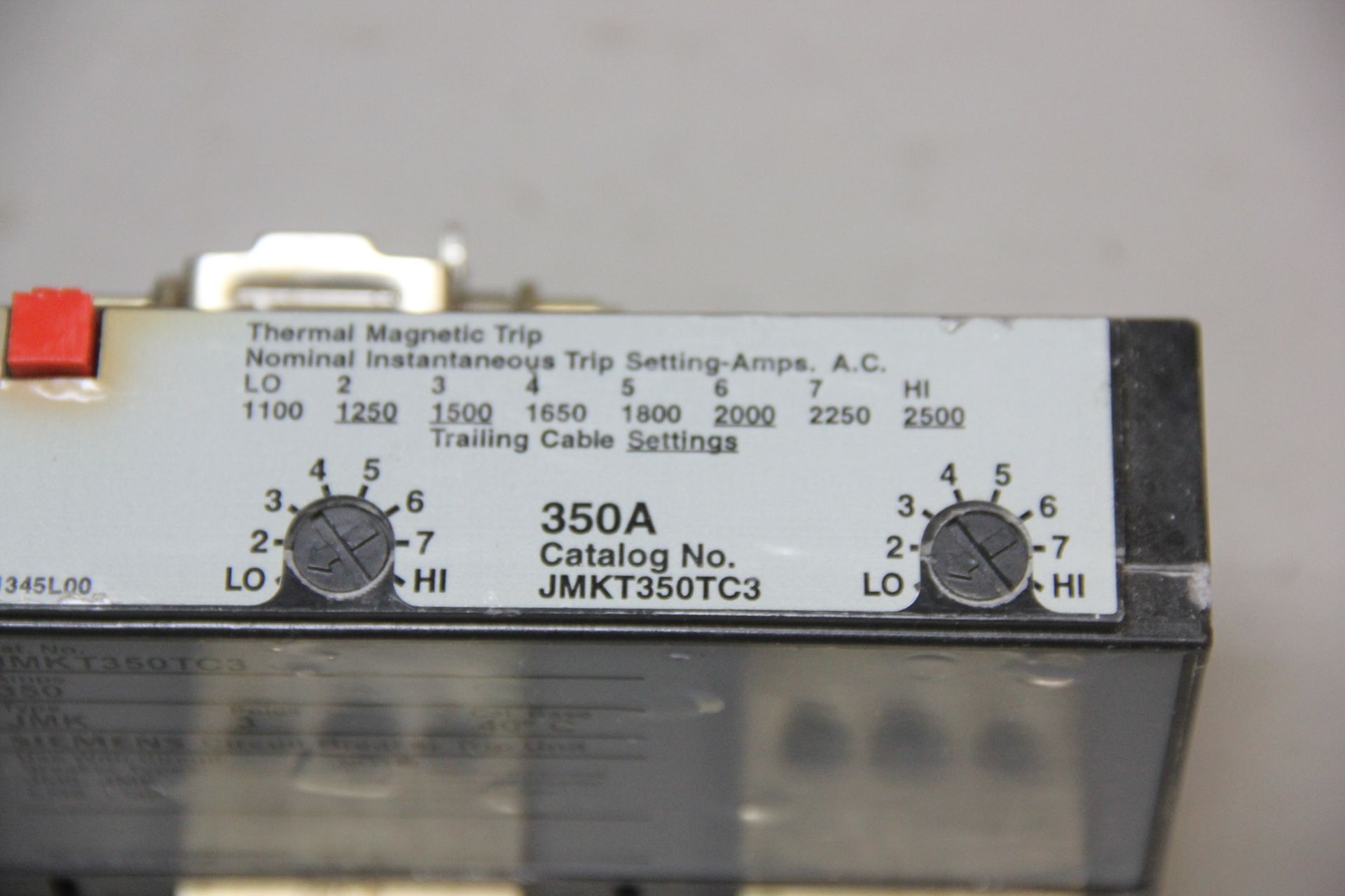 SIEMENS 350A CIRCUIT BREAKER TRIP UNIT - Image 3 of 4